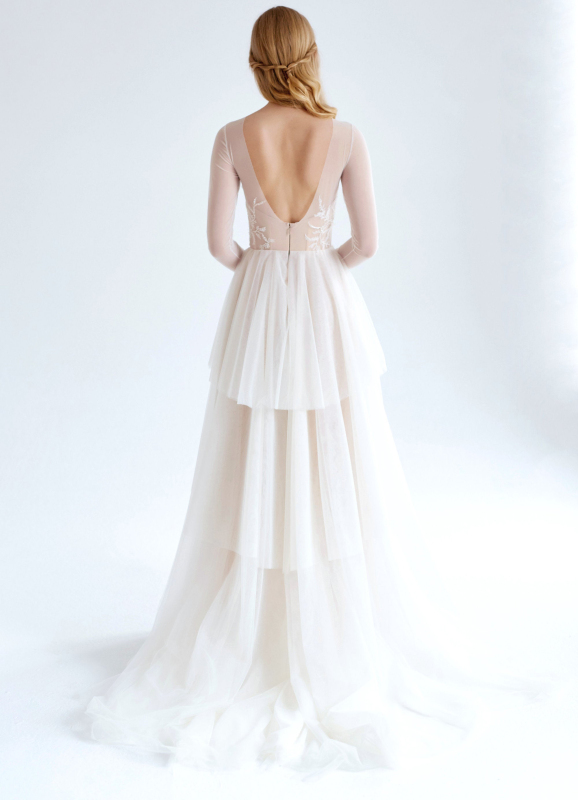 Ivory Lace Vback Sexy Bridal Gown Wedding Dress