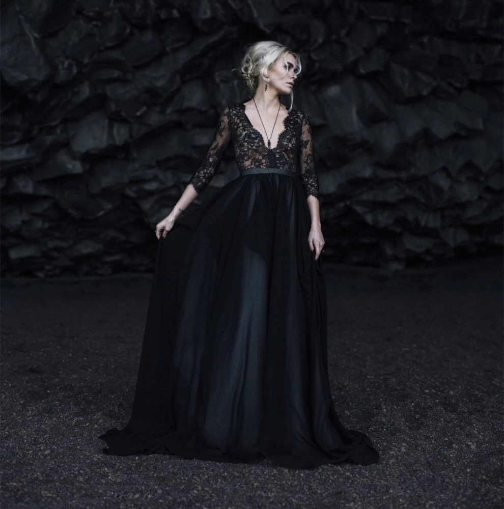 black lace gothic wedding dress Little Marc Jacobs Dress w12049 – Le Petit Kids