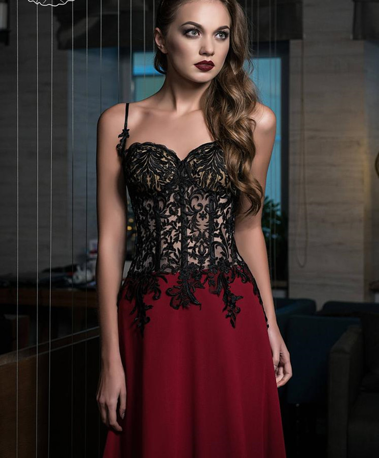 Lace Chiffon Bridal Gown Cathedral Wedding Dress