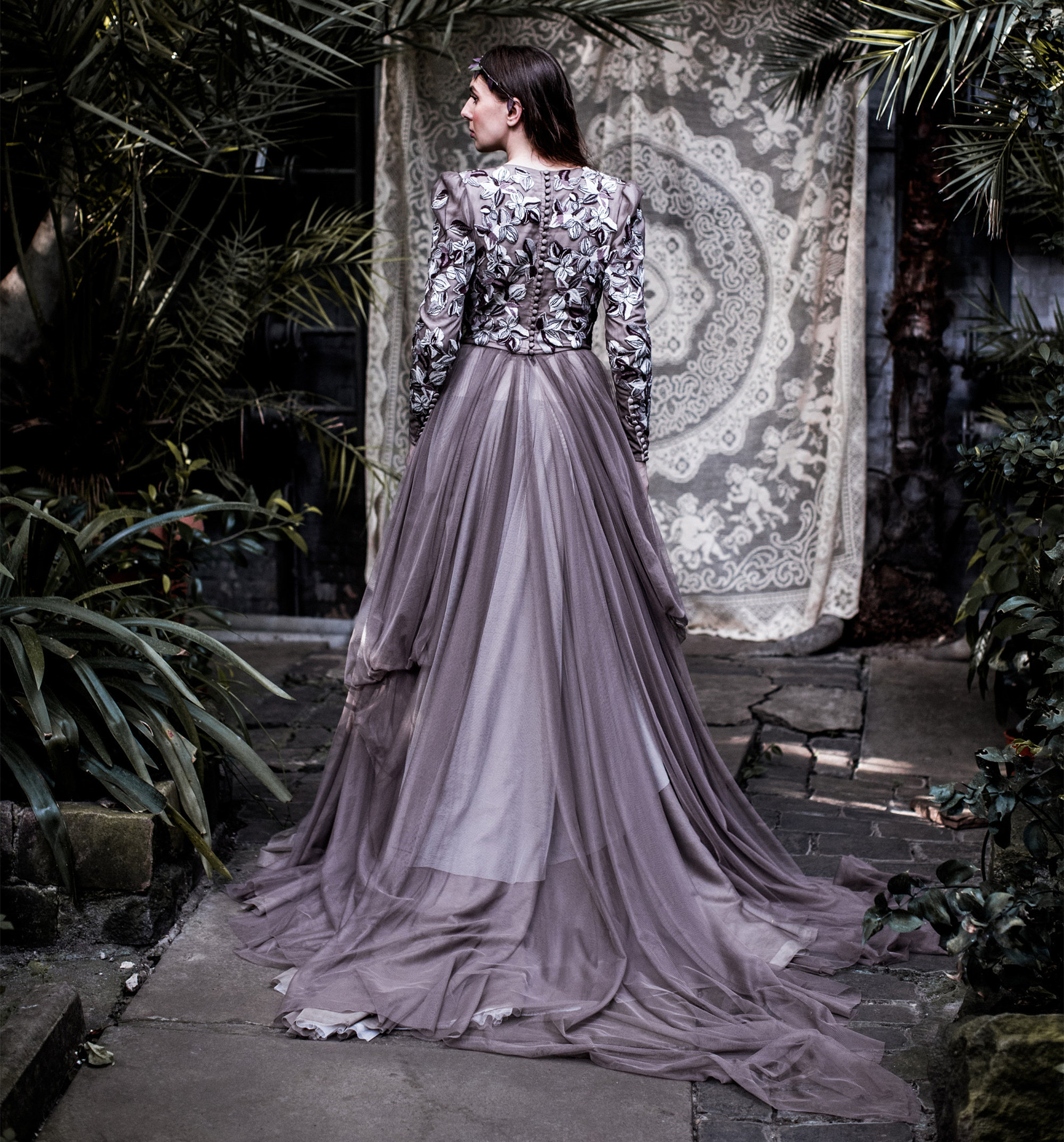 Purple Grey Prom Dresses