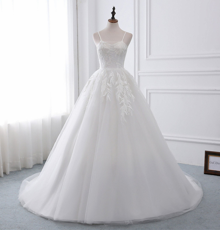 Ivory Lace Tulle Wedding Dress Bridal Gown