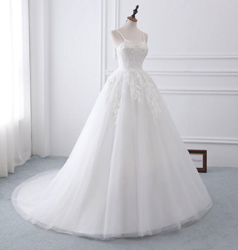 Ivory Lace Tulle Wedding Dress Bridal Gown