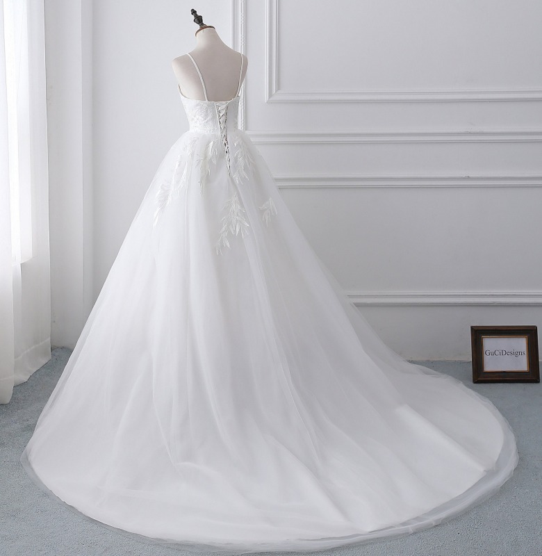 Ivory Lace Tulle Wedding Dress Bridal Gown