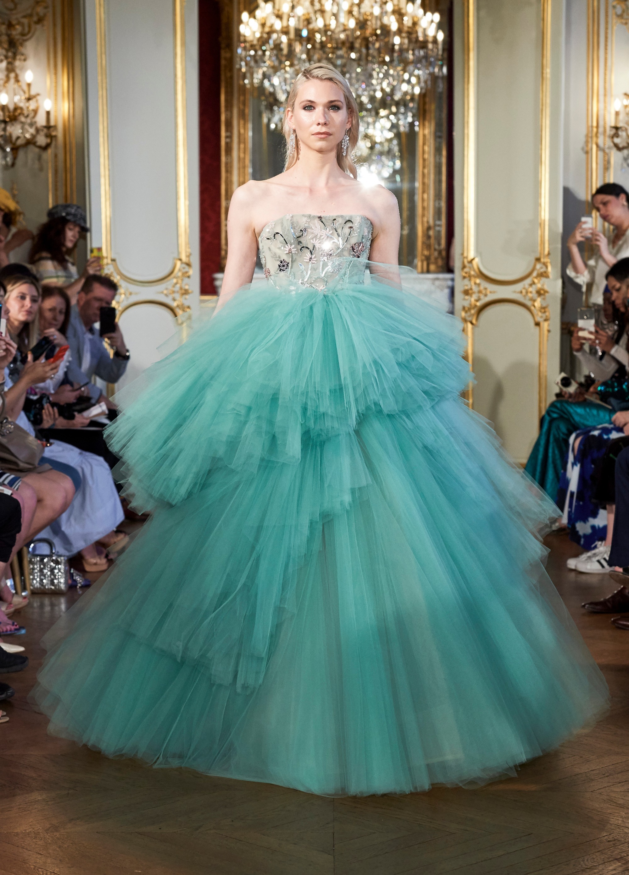 Lace Tulle Short Train Wedding Skirt  Wedding Dress