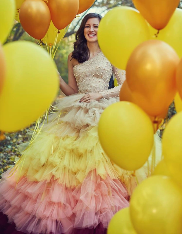 Multi Color Full Length Tutu Skirt Special Occasion Dress