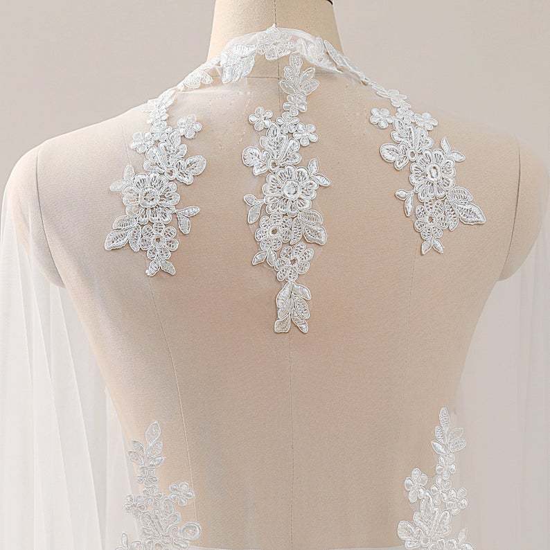 Bespoke Lace Wedding Cape Celestial Bridal Capelet