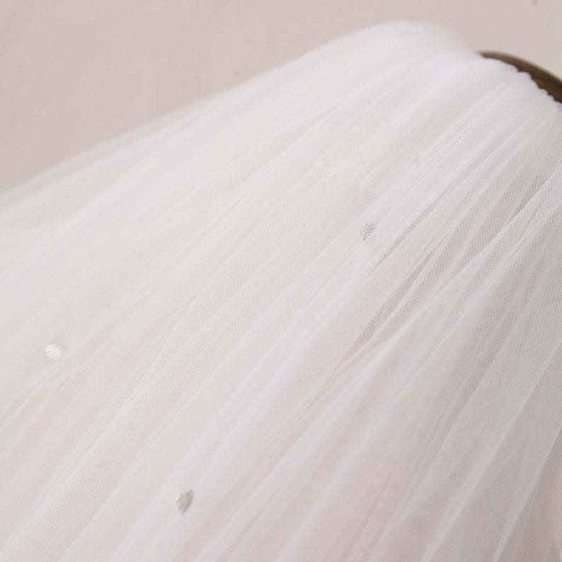 Short Crystal Bridal Veil Wedding Veil Short Plan Edge Wedding Veil