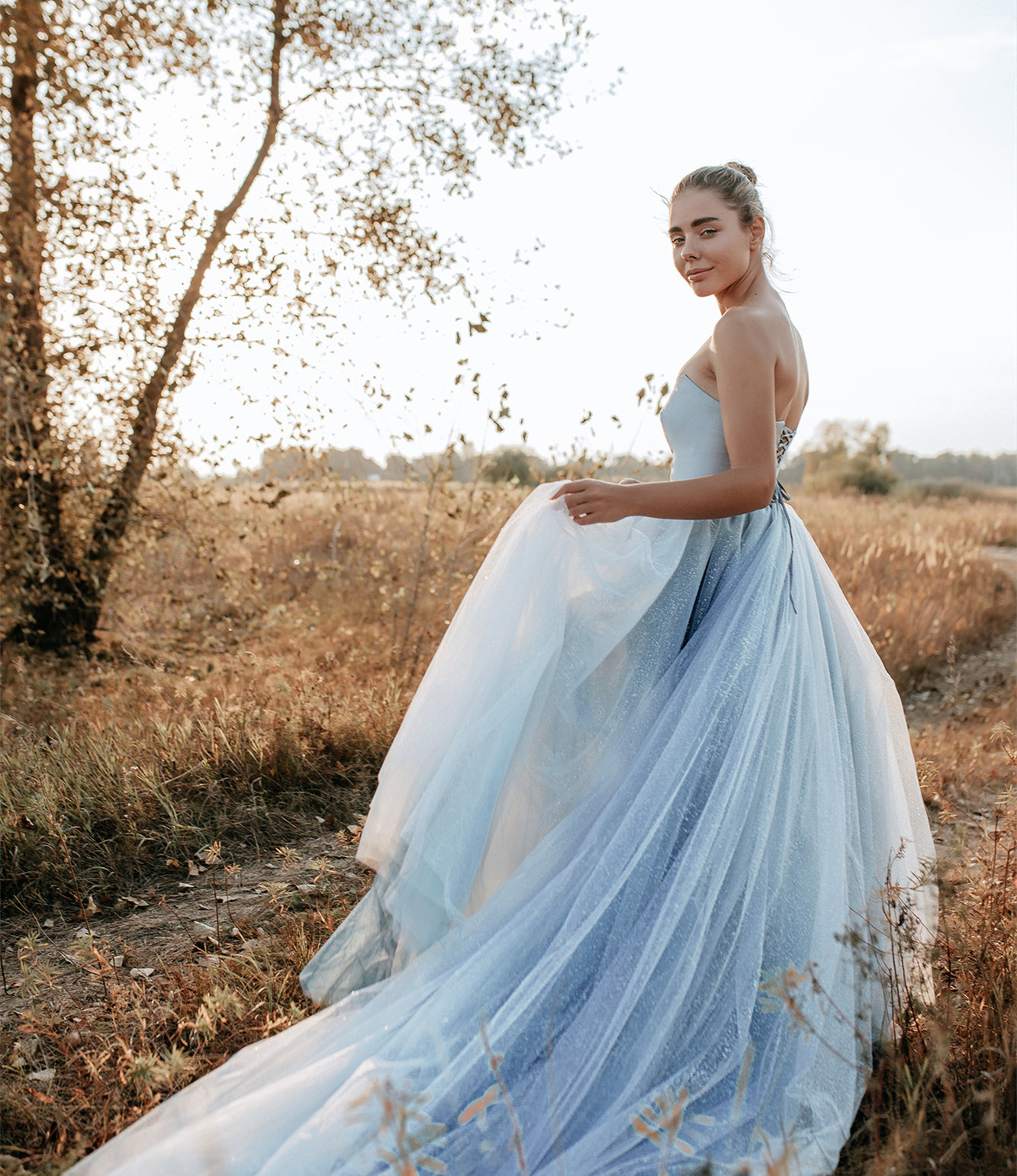 Blue hotsell wedding skirt