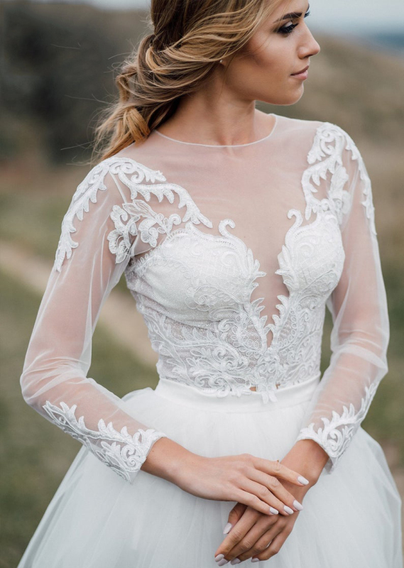 Ivory Lace Lace Wedding Top Women Top