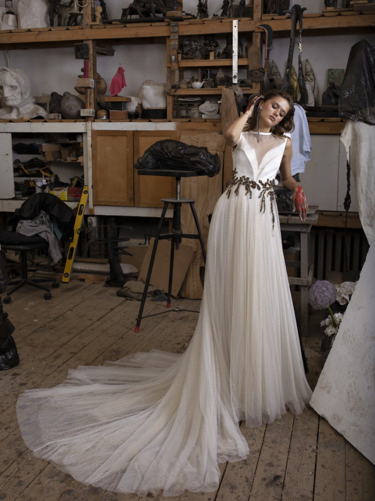 Ivory Tulle Wedding Dress Bridal Gown