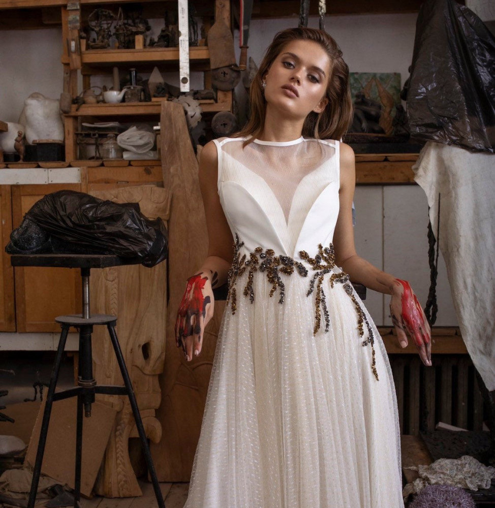 Ivory Tulle Wedding Dress Bridal Gown