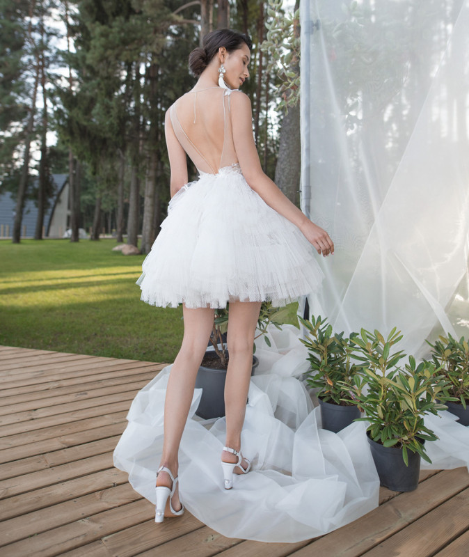 Ivory Short Length Bridal Gown