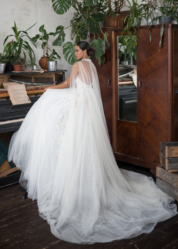 Ivory Lace Tulle Wedding Dress Bridal Gown