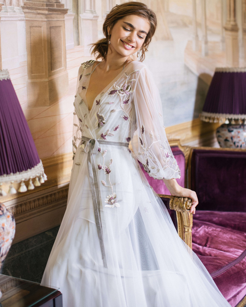 Ivory Lace Tulle Wedding Dress Bridal Gown