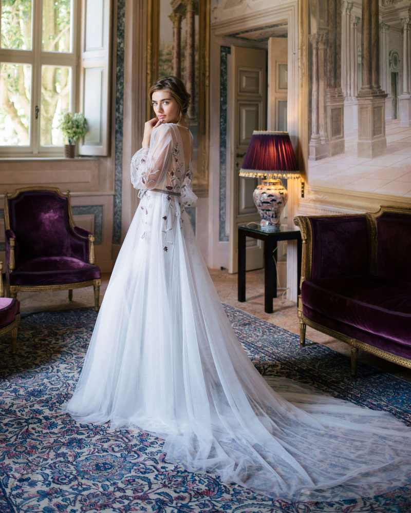 Ivory Lace Tulle Wedding Dress Bridal Gown