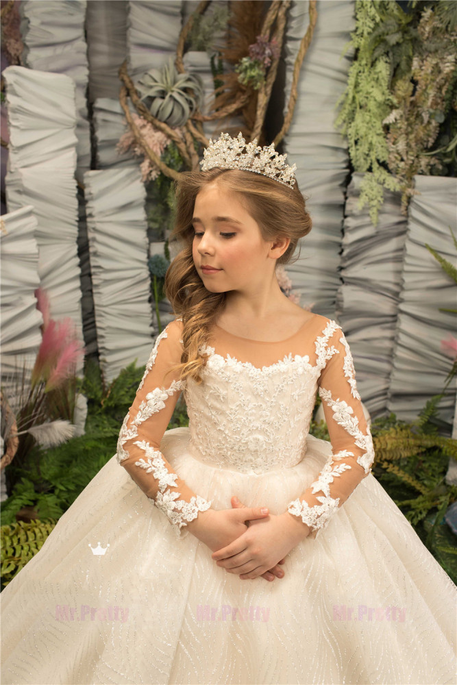 Luxury Little Girls Pageant Dress Flower Girl Dress