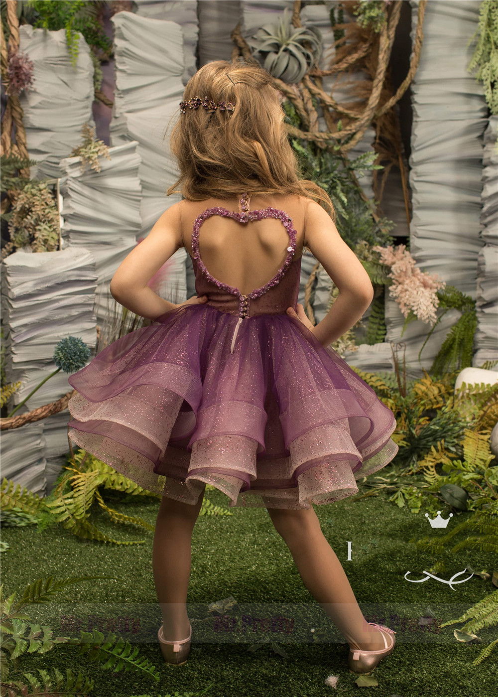 Little Girls Purple Pageant Dresses