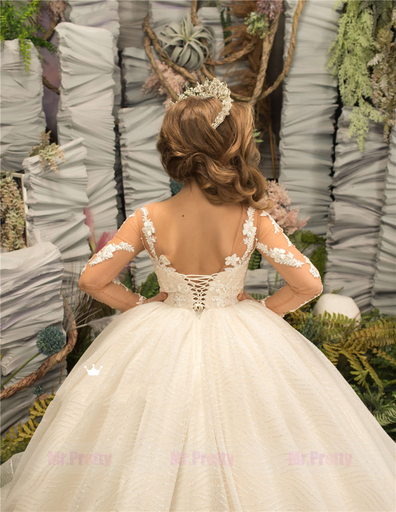 Luxury Little Girls Pageant Dress Flower Girl Dress