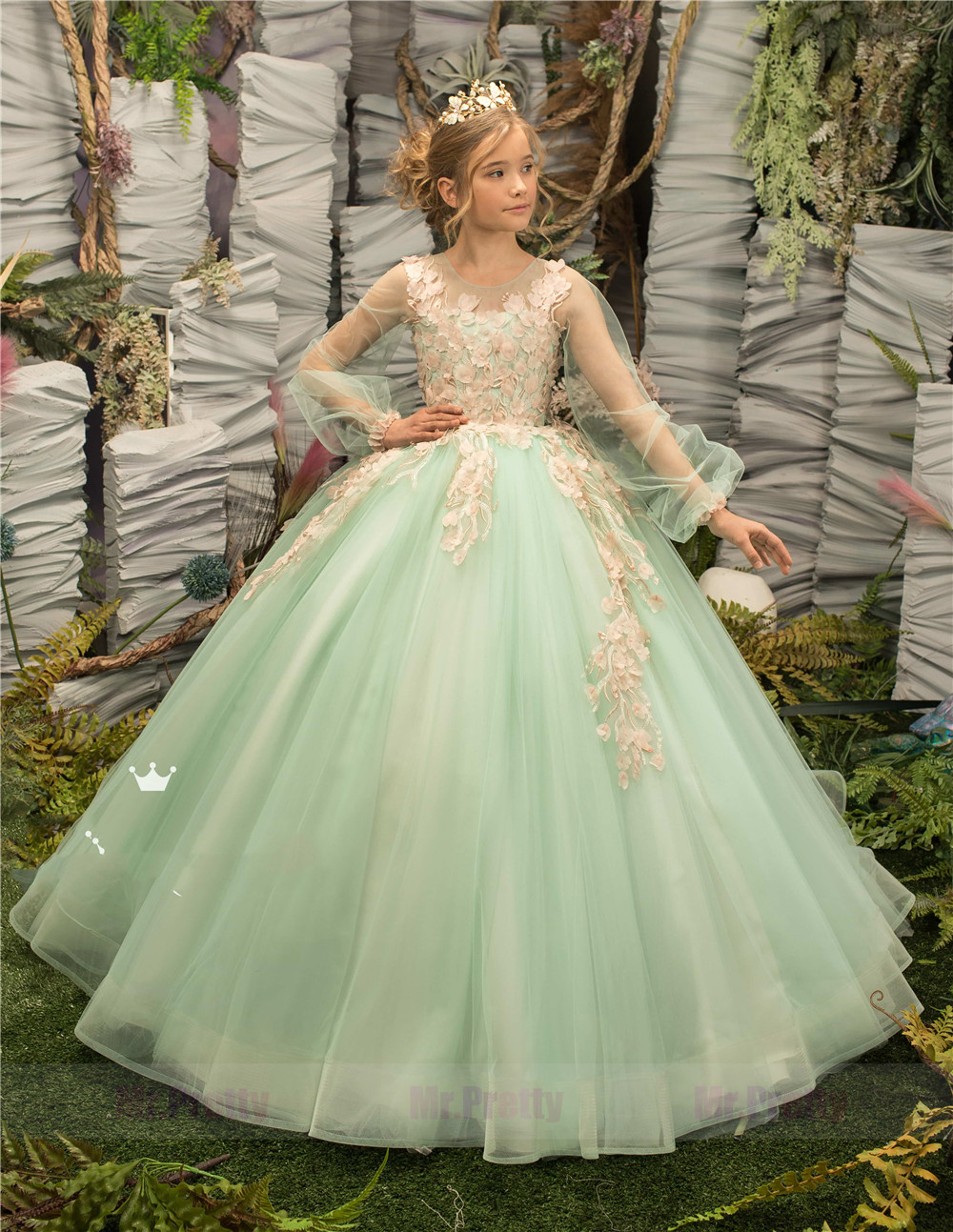 Lime Green Flower Girl Dresses