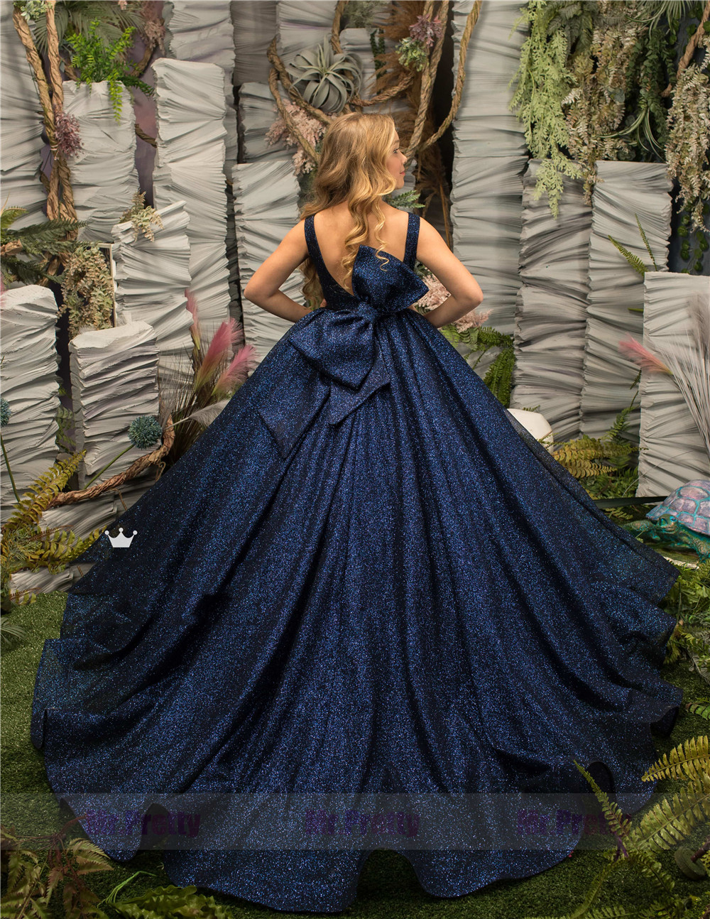 Dark Blue Pageant Dress