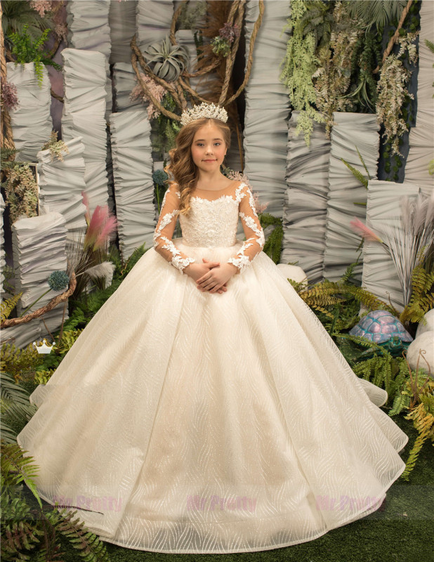 Luxury Little Girls Pageant Dress Flower Girl Dress