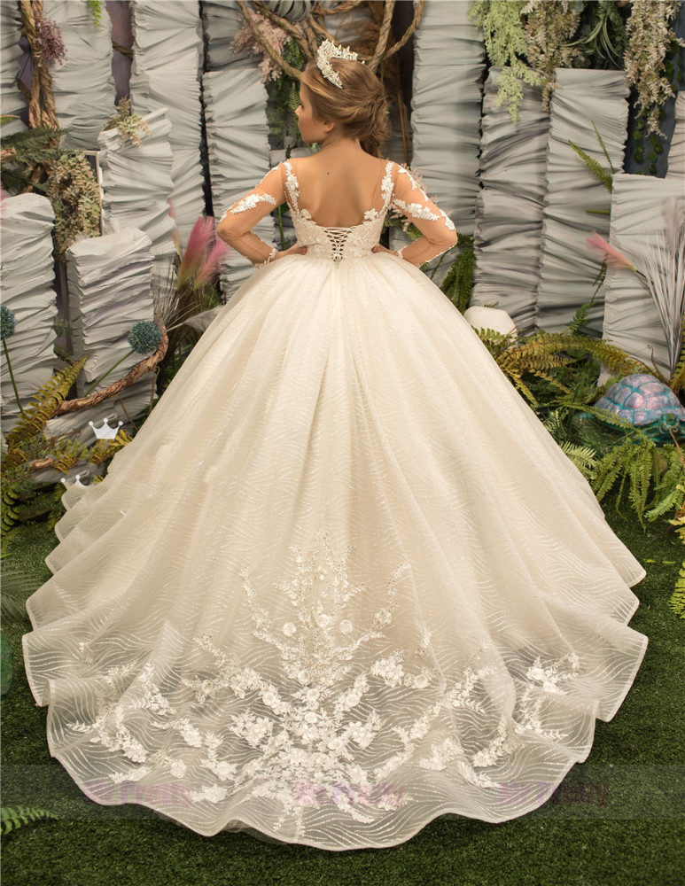 Luxury Little Girls Pageant Dress Flower Girl Dress