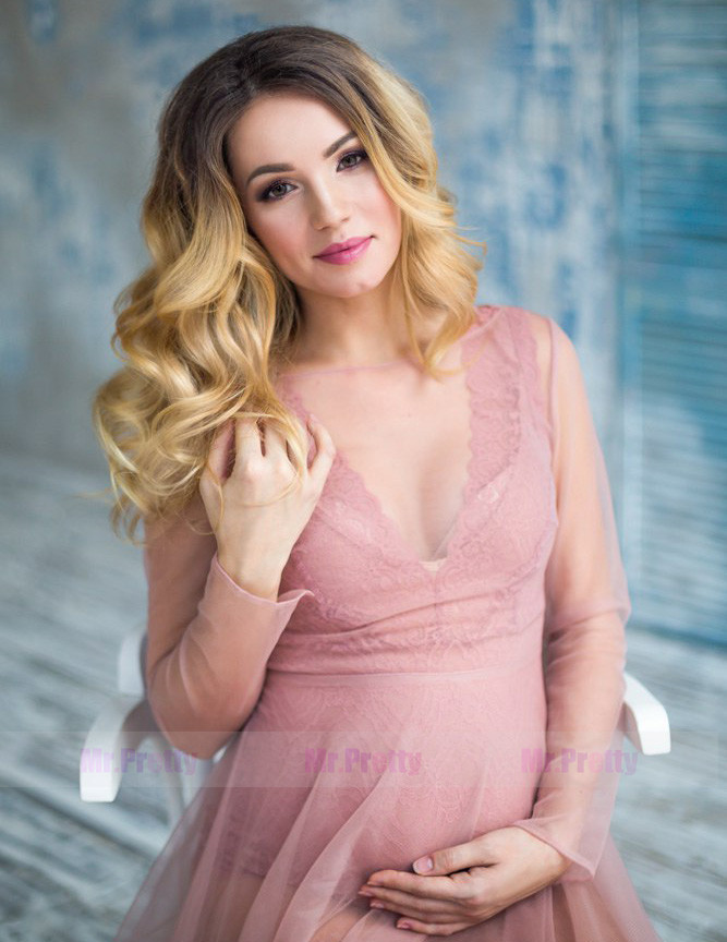 Mauve Tulle  Sexy Prom Dress Pregnant Dress