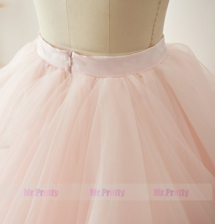 Light Pink Tulle Wedding Skirt Party Skirt