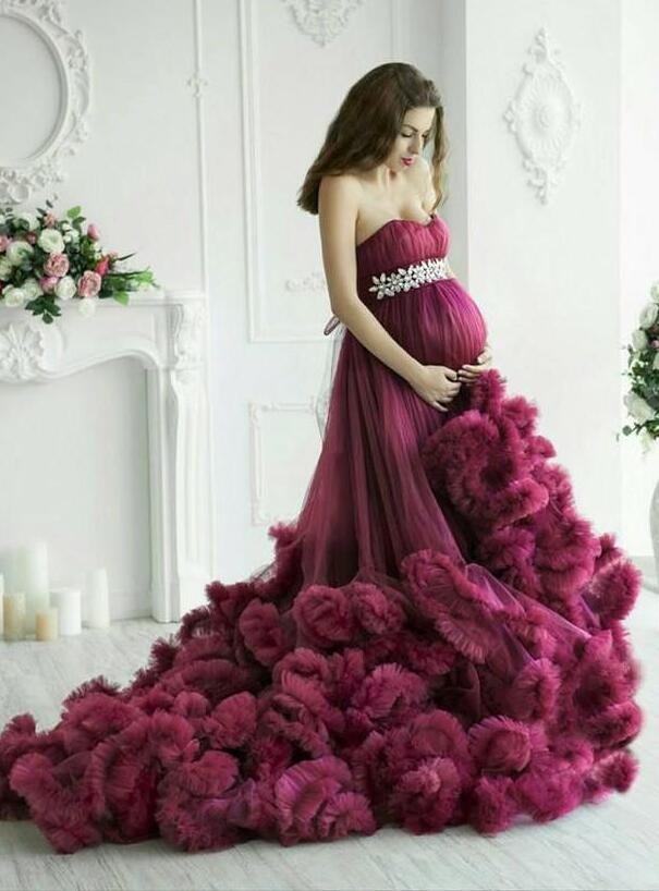 Purple Mint Long Train Bridal Skirt Wedding Skirt