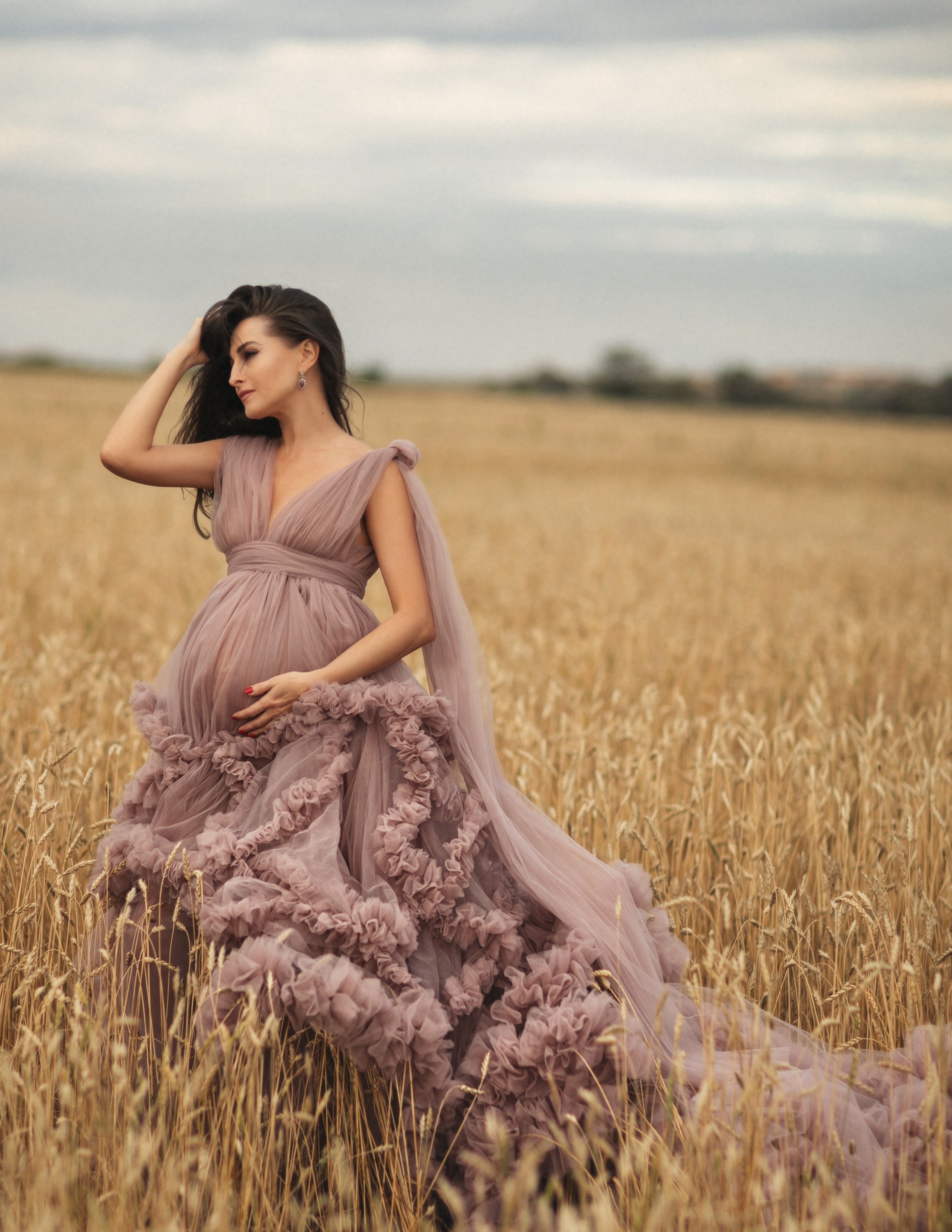 Mauve Maternity Dress