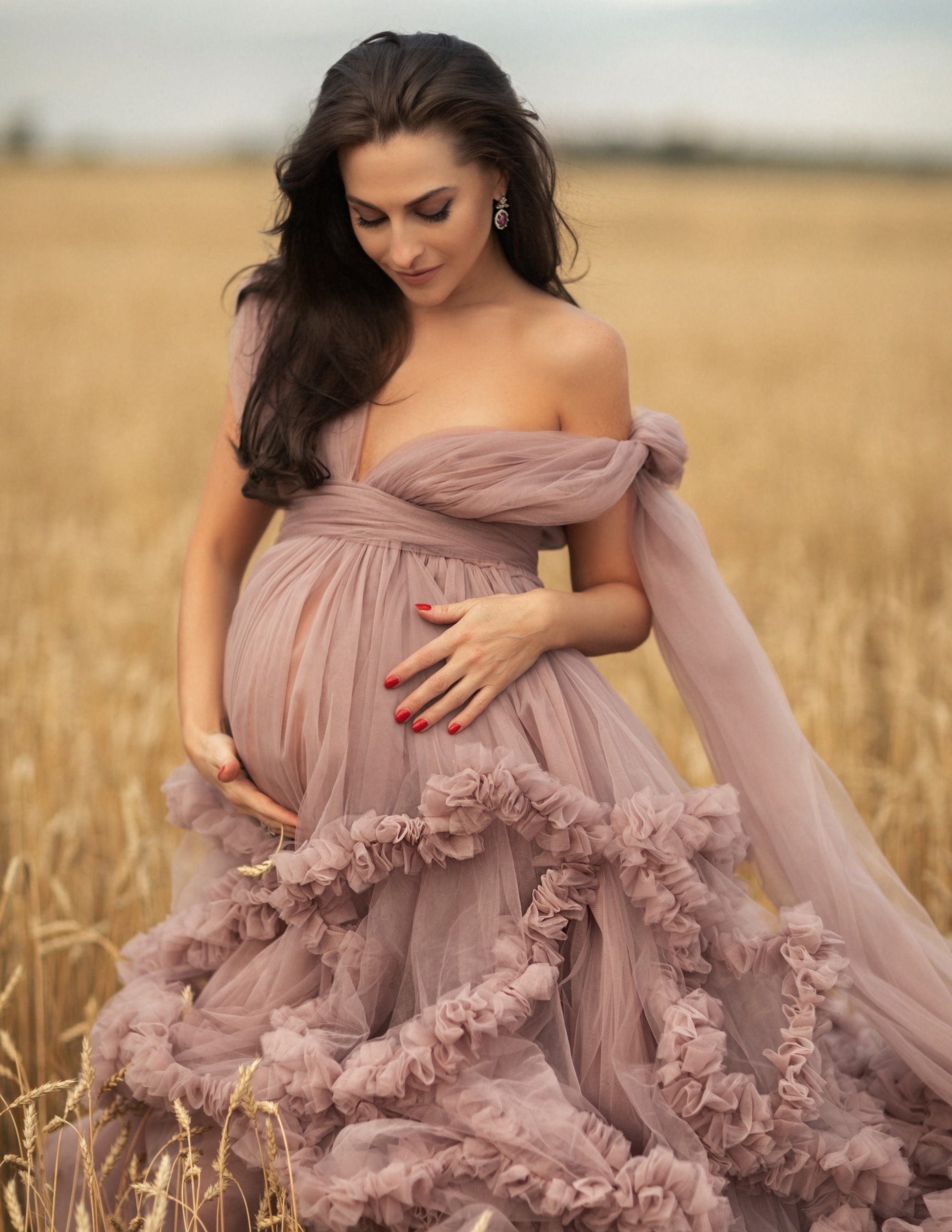 Mauve Maternity Dress