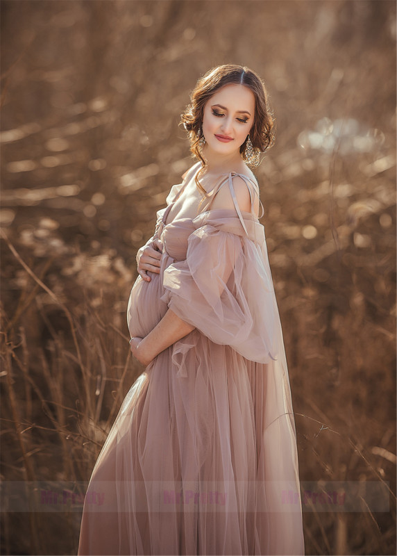 Light Mauve Maternity Dress Photoshots Dress Popular Maternity Robe