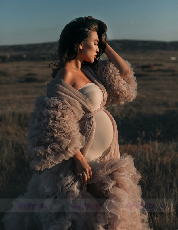 Mauve Free Sizes Maternity Dress Photoshots Dress Popular Maternity Robe