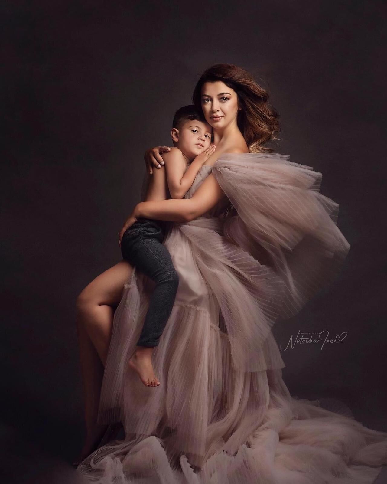 Dusty Mauve Maternity Dress Sexy  Pregnant Photo Shooting Dress