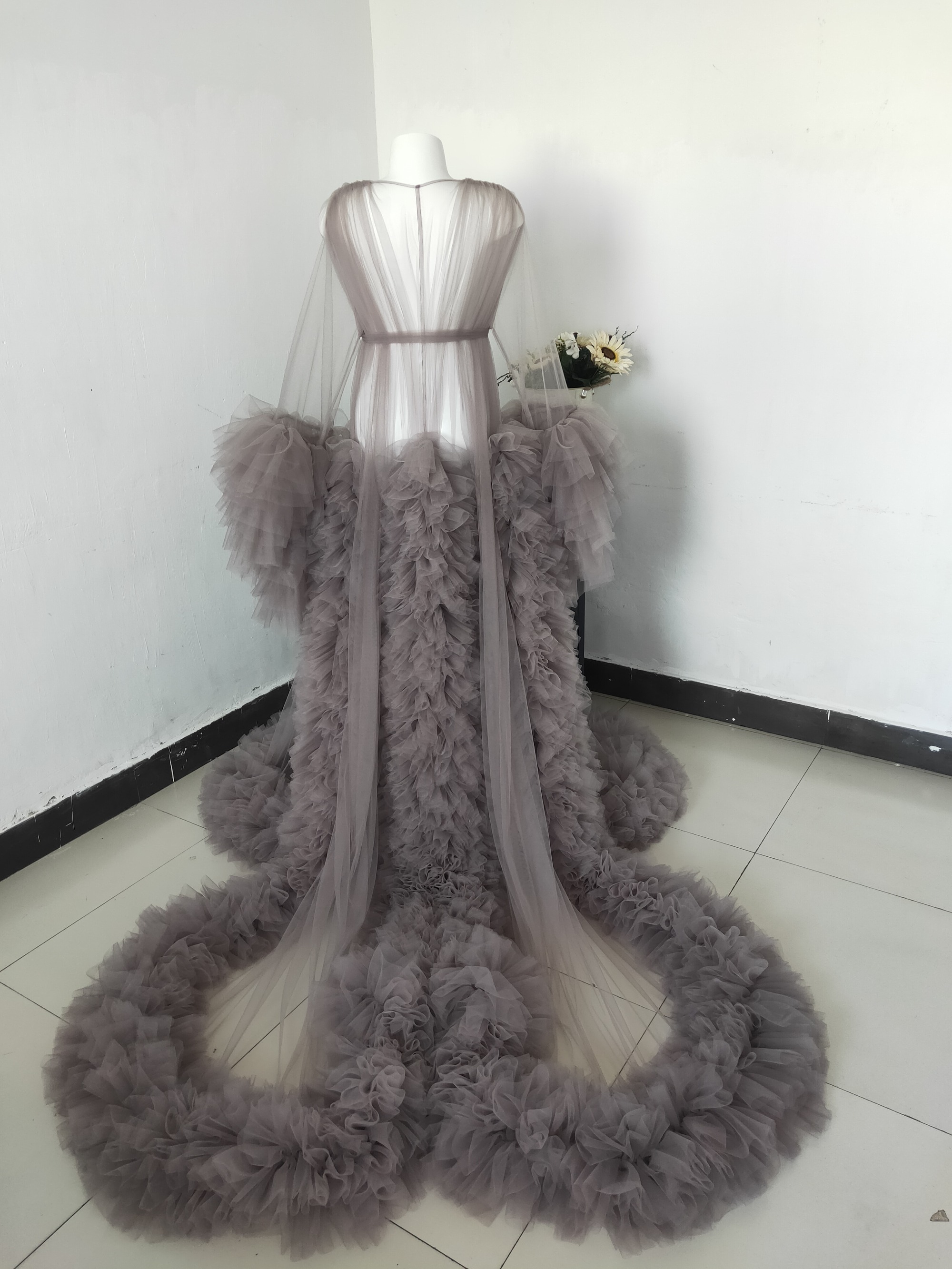 Mauve Free Sizes Maternity Dress /Photo Shooting Dress