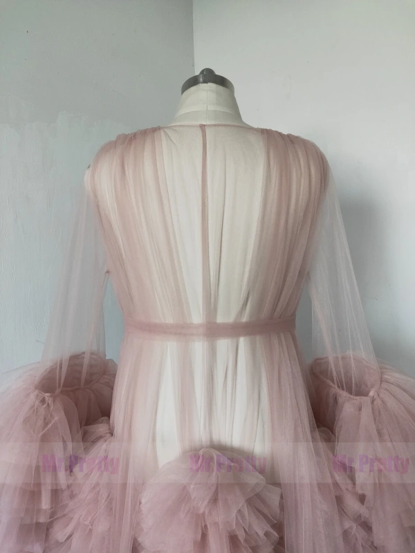 Dusty Pink Tulle  Maternity Dress Sexy Photoshoot Dress