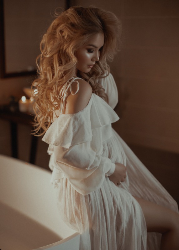 Ivory Lace  Maternity Dress Sexy Photoshoot Dress