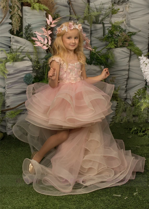 Pink Luxury Girls Pageant Dress