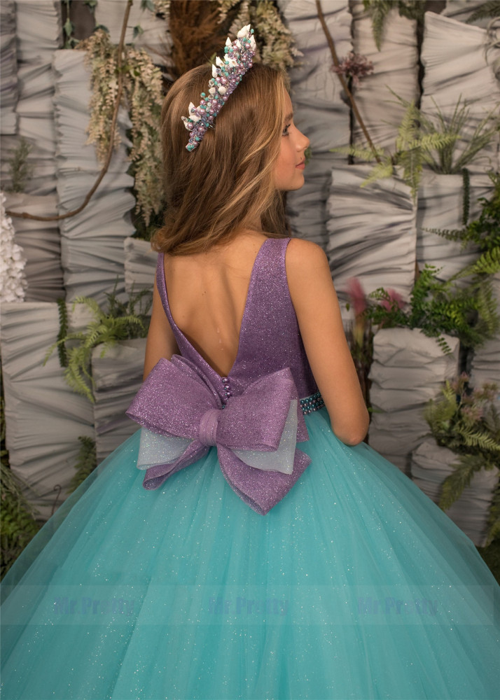 Luxury Tiffany Tulle Girls Pageant Dress