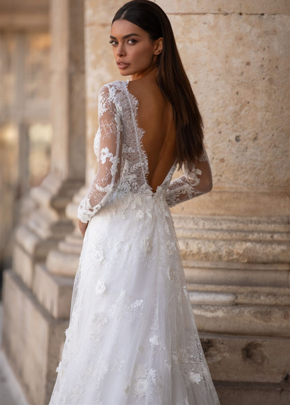 Ivory Lace Tulle  SexyWedding Dress