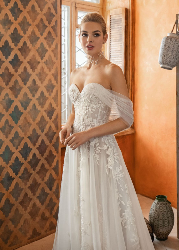 Ivory Lace Tulle Sexy Wedding Gown