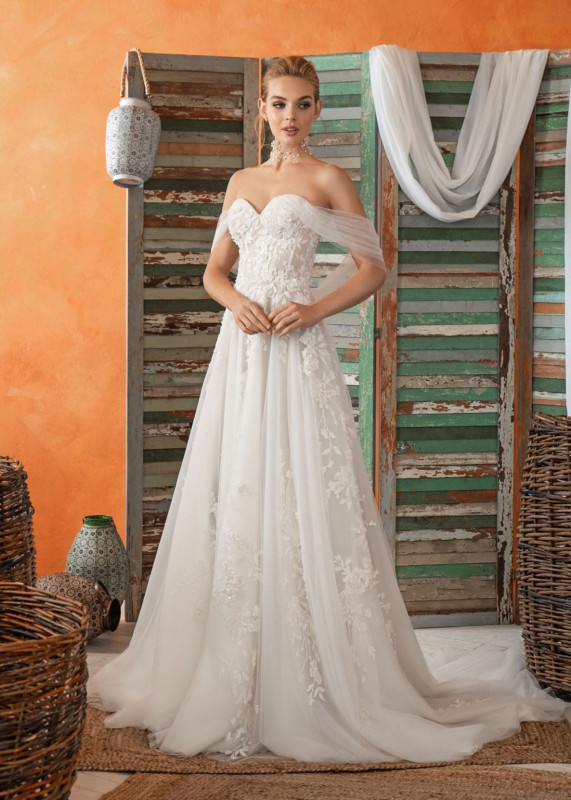 Ivory Lace Tulle Sexy Wedding Gown