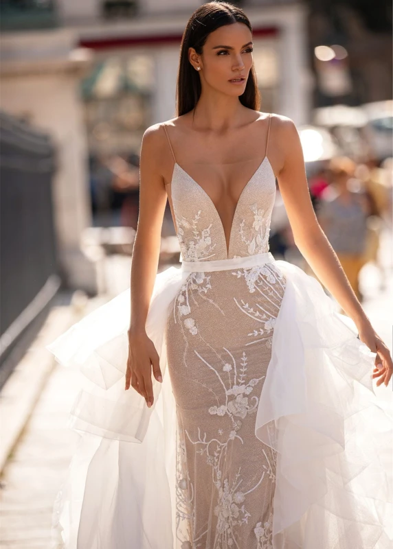 Luxury 2 Pieces Sexy Wedding Gown