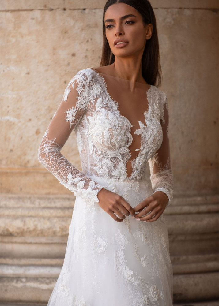 Ivory Lace Tulle  SexyWedding Dress