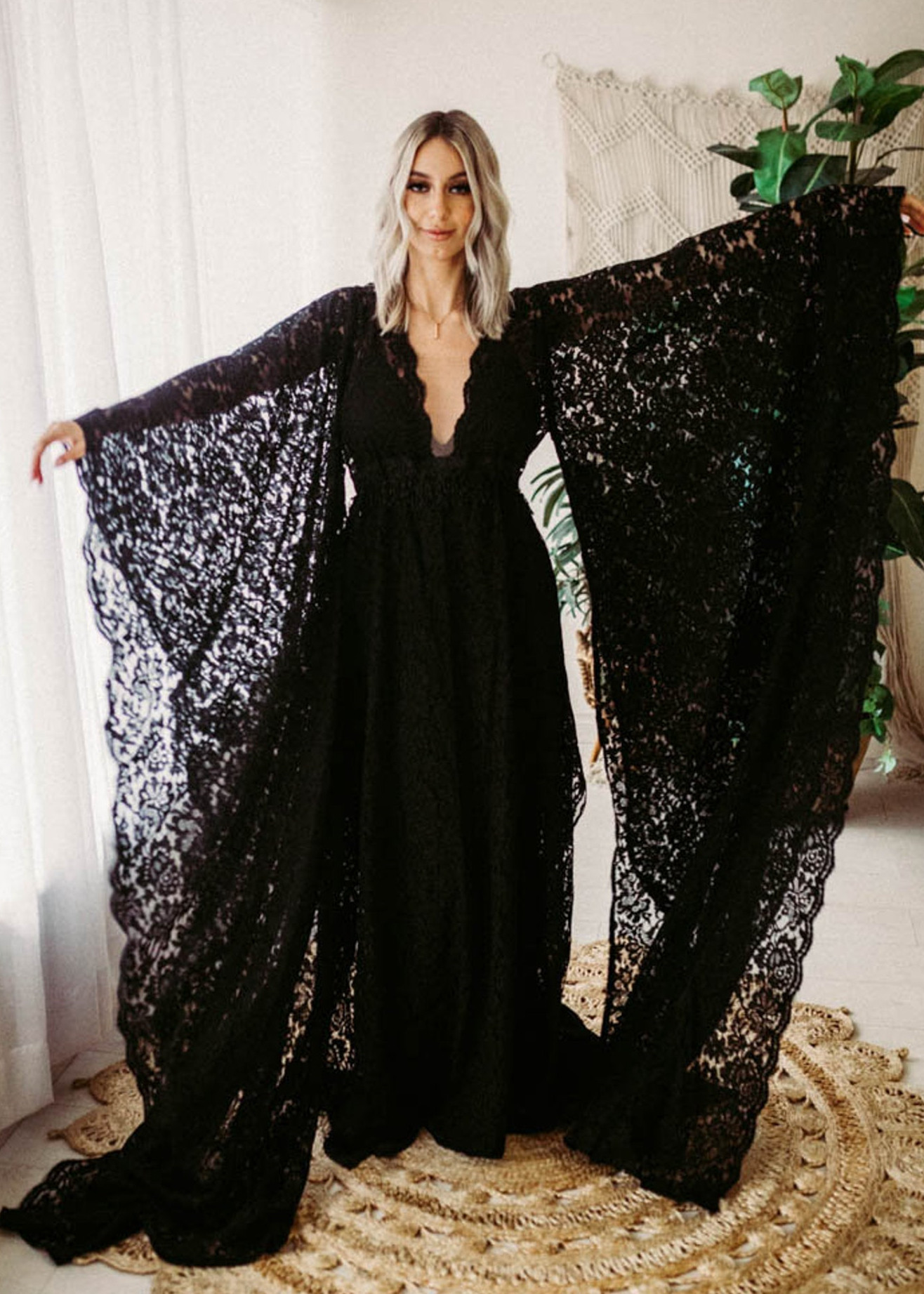 Black Lace Elegant Maternity Dress Black Lace Elegant Maternity Dress