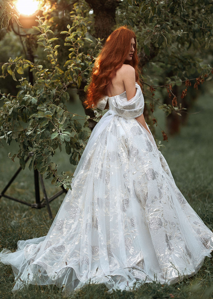 Off Shoulder Chic Wedding Dress