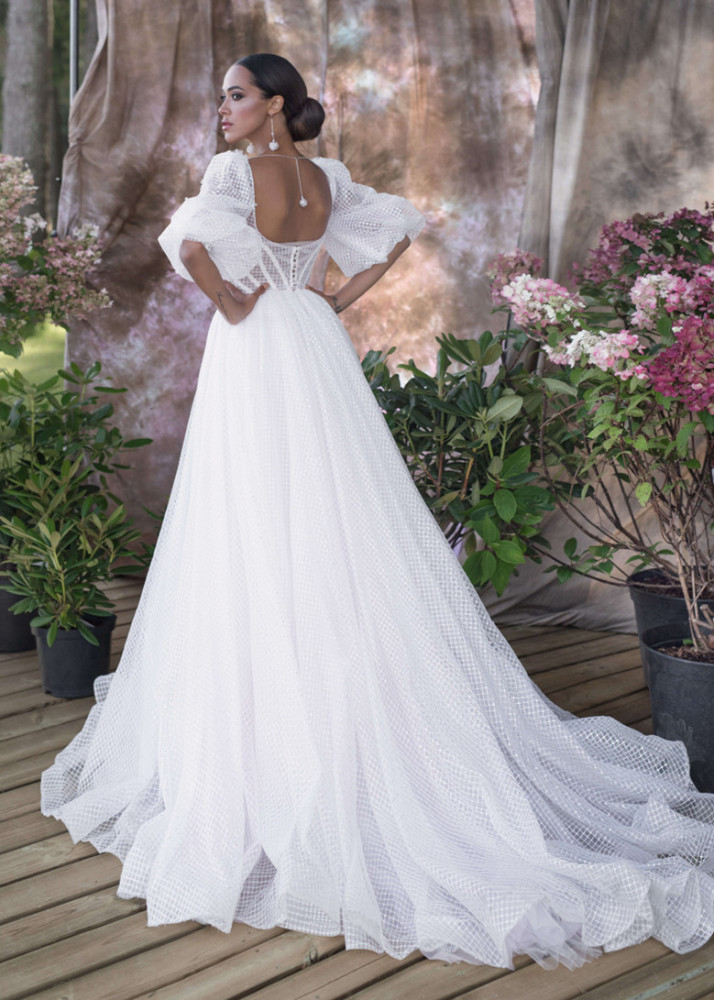 Ivory Tulle Beautiful Wedding Dress