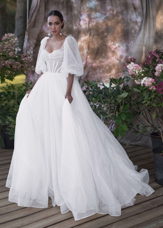 Ivory Tulle Beautiful Wedding Dress