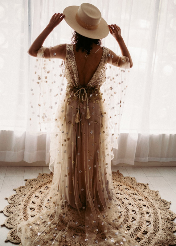 Star Dreamy Maternity Dress Photoshoot Dress