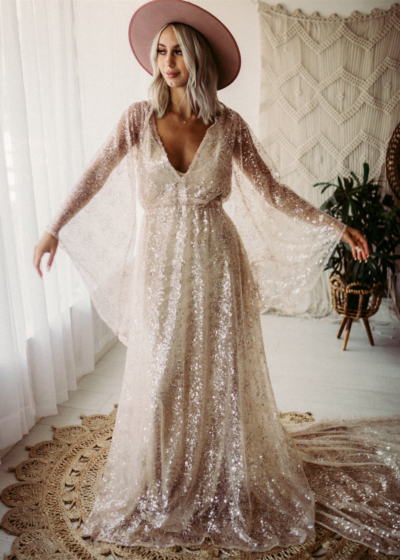 Sparkle Lace Adjustable Maternity Dress